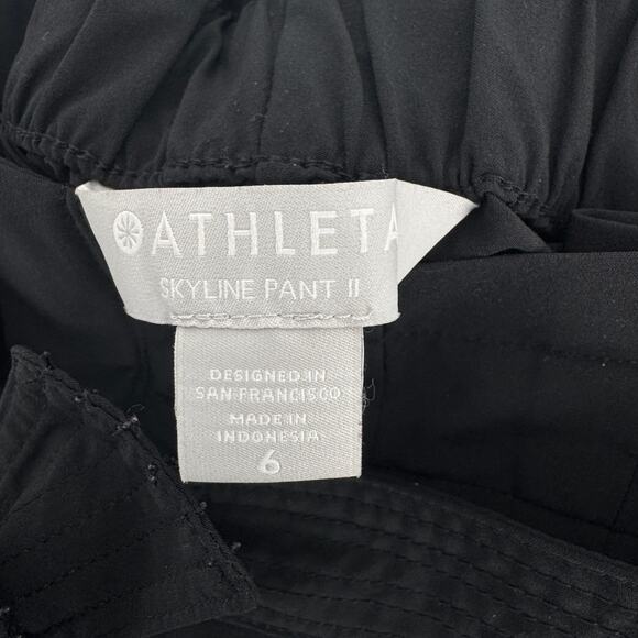 Athleta Skyline II Pant Ankle Jogger Active Pant Paperbag Size 6 Black - Picture 4 of 10